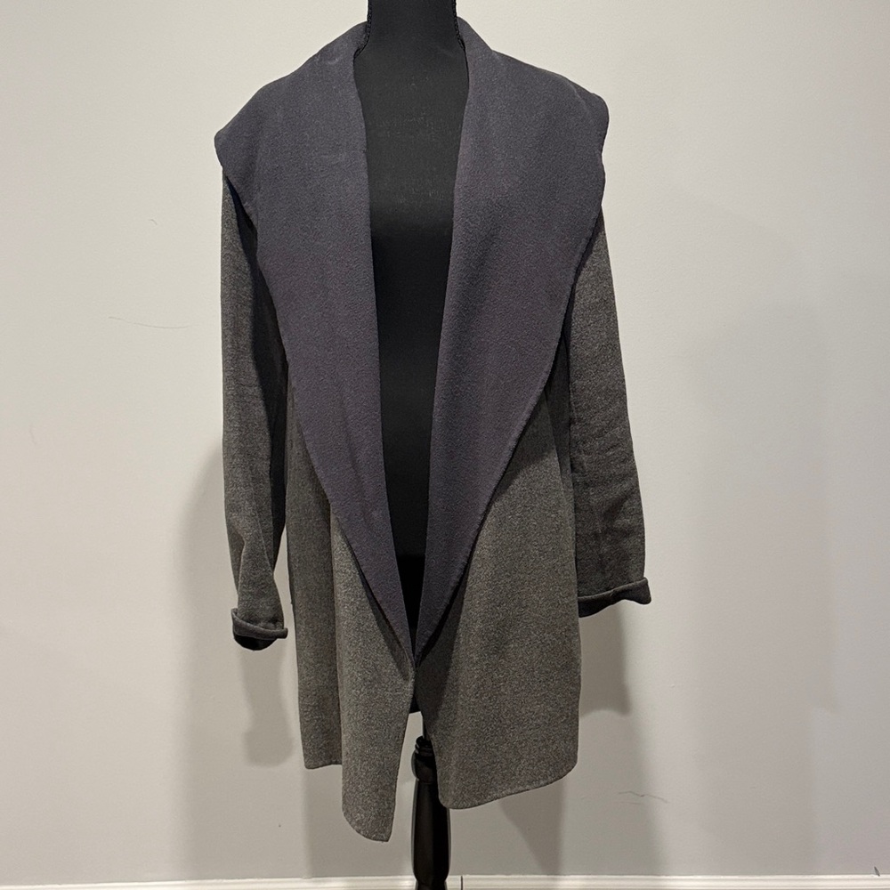 Joie Elegant Dark Gray Blanket Wrap Coat